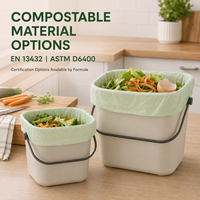 Sacs compostables EN 13432 pour déchets alimentaires et biodéchets ménagers, fabriqués par le fabricant