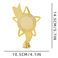 24 derniers composants et pièces de trophées en plastique doré générique pour tournoi HP37
