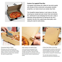 Vente en gros avec logo imprimé de qualité alimentaire caja para de pizza carton ondulé boîte à pizza réutilisable