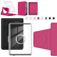Casing Kindle Putar 360 Derajat, Fitur Auto Sleep/Wake, Pelindung E-Reader, Penutup Kulit PU untuk Kindle Paperwhite 4 5 6 Kindle 2024