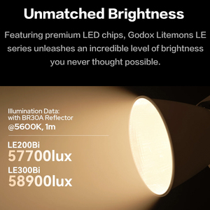 Nuevo Godox LITEMONS LE300Bi luz LED bicolor fotografía COB Luz de vídeo <span class=keywords><strong>vídeos</strong></span> cortos en vivo <span class=keywords><strong>para</strong></span> Cine transmisión en vivo - Product Image 2