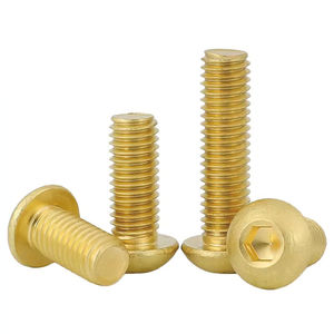 Vis d'assemblage à tête cylindrique en laiton usiné CNC sur mesure pour la construction marine ISO 14583 Standard finition unie en acier - Product Image 2