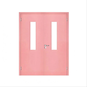 <span class=keywords><strong>Puerta</strong></span> Industrial de <span class=keywords><strong>Doble</strong></span> <span class=keywords><strong>Hoja</strong></span> para Cuarto Limpio, <span class=keywords><strong>Puerta</strong></span> de Purificación Manual de Acero Pintado Liso para Talleres Farmacéuticos y de Alimentos - Product Image 4