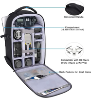Kamerarucksack für DSLR/SLR/spiegellose Kameras, wasserdichte Hartschalen-Tasche mit Reißverschluss, 15,6-Zoll-Laptopfach, Stativhalterung