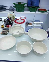 Nouvel ensemble de batterie de cuisine coréenne avec poignée amovible, comprenant poêle à frire, plat à four, marmite à soupe, casserole, crêpière et cocotte