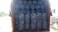 Bidon d'eau en HDPE de 50 litres (recyclable, blanc transparent, étanche et non toxique, résistant aux chocs)