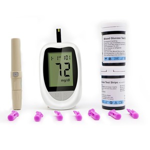 Digitale slimme bloedglucosemeter, huishoudelijk medisch apparaat met elektrische voeding, testt bloedsuiker, goedkope prijs, teststrips - Product Image 5