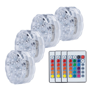 Luces LED Sumergibles para Piscina Baobiao con Logotipo Personalizado, Flotantes, IP68, RGB, con Control Remoto, Centros <span class=keywords><strong>de</strong></span> <span class=keywords><strong>Mesa</strong></span> para Piscina, Novedad - Product Image 1
