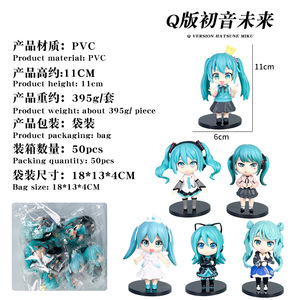 6 pièces/ensemble 10CM nouveau Miku chapeau Sune Kawaii Kagamine <span class=keywords><strong>Rin</strong></span> Ren japonais Kawaii recueillir dessin animé PVC <span class=keywords><strong>Anime</strong></span> Figure - Product Image 4