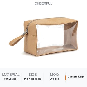 Custom Tyvek TPU Clear Window Toiletry <b>Bag</b> <b>Small</b> Medium Large Custom Logo Color Printing OEM Wholesale <b>Travel</b> Gift - Product Image 1