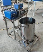 Machine de remplissage de bougies mobile, pour la fabrication de bougies parfumées, semi-automatique, à chauffage rapide par induction, avec chariot mobile en acier inoxydable