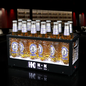 Cubo de hielo iluminado con LED, rectangular, capacidad de 12L, para fiestas, cerveza, champán, KTV, bar, bañera para bebidas - Product Image 3
