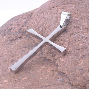316L Stainless Steel Silver and Gold Color <b>Cross</b> <b>Pendant</b> Necklace Accessory for Women <b>Men</b> Simple Punk Hip Hop Jewelry Gift - Product Image 3