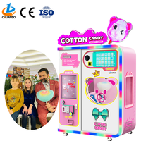 Machine à Vente Automatique de Barbe à Papa Rose Entièrement Automatique la Plus Populaire avec Fonction SDK, Écran Tactile et Intégration TPV