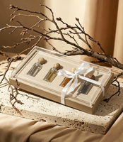 Coffret Cadeau Luxe Personnalisé pour Huile de Parfum et Aromathérapie – Boîte Rigide Vide avec Fenêtre pour Présentation et Emballage de Parfums et Articles Promotionnels