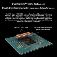   Processeur de bureau Ryzen 9 9950X, 16 cœurs 32 threads, 80 Mo de cache total, jusqu'à 5,7 GHz de fréquence maximale, processeur AM5 déverrouillé