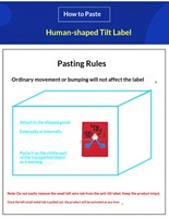 Étiquette adhésive de haute qualité pour indicateur d'inclinaison, autocollant d'avertissement de déviation d'angle de 75° pour la prévention des dommages aux marchandises fragiles