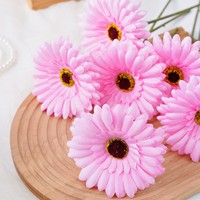 Bunga Gerbera Daisy Buatan dari Kain Poliester, Cetakan Injeksi, Grosir, Dekorasi Rumah, Pernikahan, Fotografi Luar Ruangan