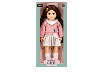 18 pulgadas sensación de piel moda americana belleza niña muñeca juguetes suave vinilo simulación bebé vestido tela para niños