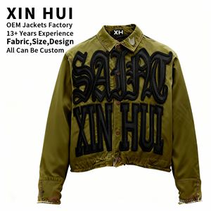 Veste bomber d'hiver pour homme sur mesure ODM 2025, marque privée, coupe-vent, imperméable, longueur régulière, fournisseur de mode de rue - Product Image 2