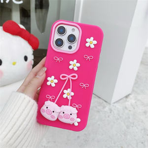 Étui de téléphone en silicone liquide souple avec cadre de protection pour objectif coloré résistant aux chutes Lichicase pour <span class=keywords><strong>Samsung</strong></span> A16 F16 M16 Housse de dessin animé - Product Image 5