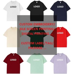 High Quality Men Luxury <b>Heavy</b> 100% Cotton Oversize <b>T</b> <b>Shirt</b> Custom Blank Round Neck Heavyweight Oversized Boxy <b>t</b> <b>Shirt</b> - Product Image 2