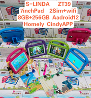 Tableta para niños de 7 pulgadas Android 12 IPS pantalla táctil procesador Intel de doble núcleo 1080p 512GB tableta educativa para niños nuevo