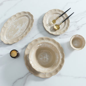 Vajilla de Porcelana de Cerámica Esmaltada con Diseño Floral Europeo para Uso en el Hogar, Hoteles y Restaurantes, Apta para Lavavajillas y Resistente al Calor - Product Image 3