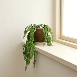 Plante artificielle suspendue de type fougère de Boston avec corde <span class=keywords><strong>en</strong></span> chanvre, fougère moelleuse <span class=keywords><strong>en</strong></span> papier mâché, plantes suspendues pour la décoration intérieure de la maison et de la cuisine - Product Image 5