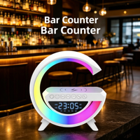 Mini Altavoz Inalámbrico 3401, Reloj Despertador 5.3 con Luz Ambiental y Micrófono
