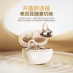 Sports Earphones <b>Wireless</b> Earclip Design IPX4 Waterproof Touch Control Type C Charging Lightweight For Running Workout - Product Image 4