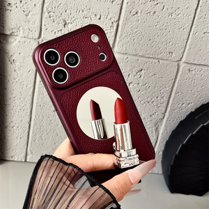 เคสโทรศัพท์หรูหราพร้อมกระจกเงาสำหรับ iPhone 18 17 Pro Max หนังลายหนังสัตว์, เคส iPhone 18 แม่เหล็กน่ารัก - Product Image 1