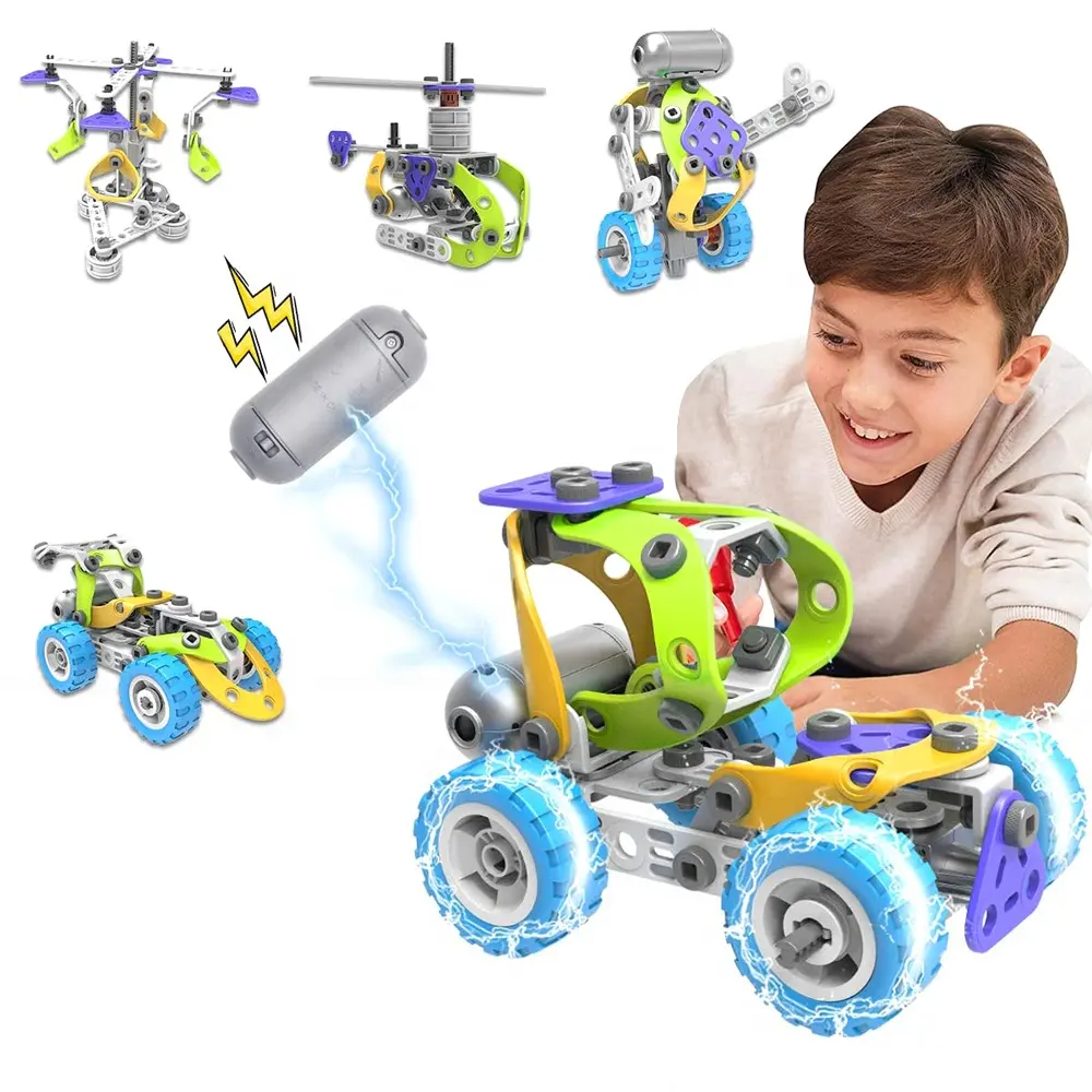 Hot sale stem building toys 109pcs 5 in 1 DIY construction engineering model self-assembling building blocks toys set