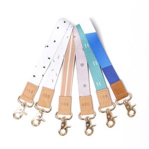 2023 Hot New Sublimation Debossed Logo Leather Wrist <b>Lanyard</b> for Teachers - Product Image 3