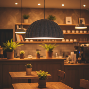 Pantalla de Lámpara Acústica de Fibra de Poliéster Ecológica para Interiores de Cafeterías - Product Image 1