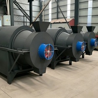 Séchoir rotatif à tambour de 300 kW à température contrôlée, chauffage uniforme, dispositif de déshydratation des matériaux biomasse