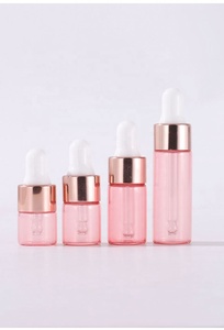 Hot <b>Mini</b> Size Essential Oil Bottle 1ml 2ml 3ml 5ml Pink Glass Bottle with Dropper - Product Image 4
