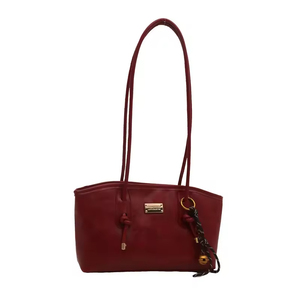 Bolso de Hombro de PU Impermeable de Gran Capacidad, Estilo Retro Vintage, Color Sólido, Cierre de un Solo Botón, para Viajes de Invierno - Product Image 5