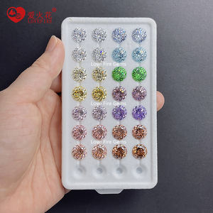 Gemme Love Fire 5A, Nuova Taglia a Fiore, Pietra Preziosa Sintetica CZ Sfusa, Forma Decagonale, Taglio Brillante Speciale a Stella, Zirconia Cubica Sintetica - Product Image 6