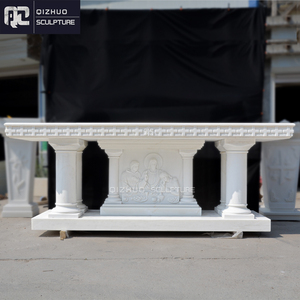 Altar de Mármol Religioso Tallado a Mano para Iglesia, Altar Católico de Piedra de Colores Mixtos y Púlpitos - Product Image 4