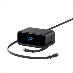 Anker Nano 100W Charging Station 7-in-1 USB-<b>C</b> Power Strip With 2 InstaCord Retractable <b>Cable</b> Fast for A91C8 Anker Nano 100W Char - Product Image 1