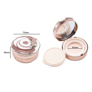 Nouveau design étui à coussin d'air haut fleur rose rond étui à coussin d'air rose pour étui à cosmétiques - Product Image 1