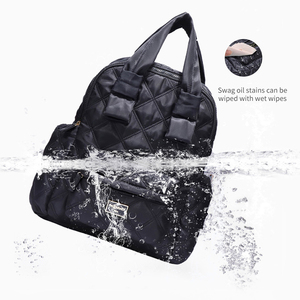 Sac à dos d'allaitement étanche en PU OEM pour maman, <span class=keywords><strong>petit</strong></span> sac de <span class=keywords><strong>rangement</strong></span> et de changement de couches pour bébé portable à la mode - Product Image 3