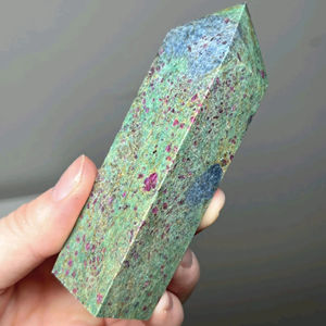 หินรูบี้เมทริกทาวเวอร์แบบปลายแหลมสองด้าน ยอดขายอันดับหนึ่ง, คริสตัลรูบี้ไคยาไนต์แบบปลายแหลมสองด้าน, หินคริสตัลบำบัดแบบทาวเวอร์ - Product Image 1