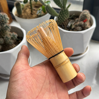 Fouet à matcha en bambou blanc naturel Chasen 100/120 brins, outil de cérémonie du thé de style japonais pour Usucha, poudre de matcha et mousse de latte