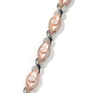 UWIN 2024 chapado en oro rosa Iced Out Pearl Eyes cadena de eslabones cubanos infinitos 5A CZ Iced Out collar de mujer joyería de moda femenina - Product Image 3