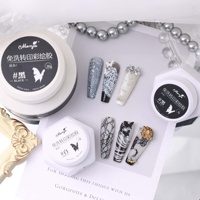 Gel de transfert pour nail art noir et blanc 30g, sans lavage, impression haute saturation, gel de peinture solide pour dégradé et effet blooming