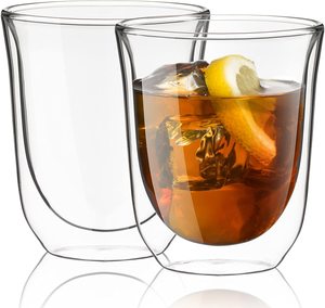 Set di Tazze da Caffè in Vetro a Doppia Parete Isolante Ecologico dal Design Moderno, Capacità 7oz/10oz/200ml per Espresso, Latte e Cappuccino - Product Image 1