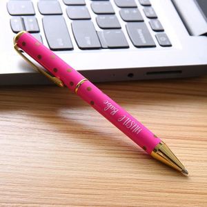 Bolígrafos de Metal con Diseño de Puntos Personalizados - Bolígrafos al por Mayor para Regalos Escolares y de Oficina - Product Image 3