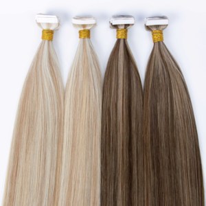 Extensions Adesive di Capelli Umani Pronte per la Spedizione 10-30 Pollici Vendita Diretta dalla Fabbrica Extensions Adesive di Capelli Vergini con Cuticole Allineate Grezze - Product Image 4